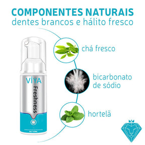 Mousse Dental Clareador e Refrescante - Viya Freshness