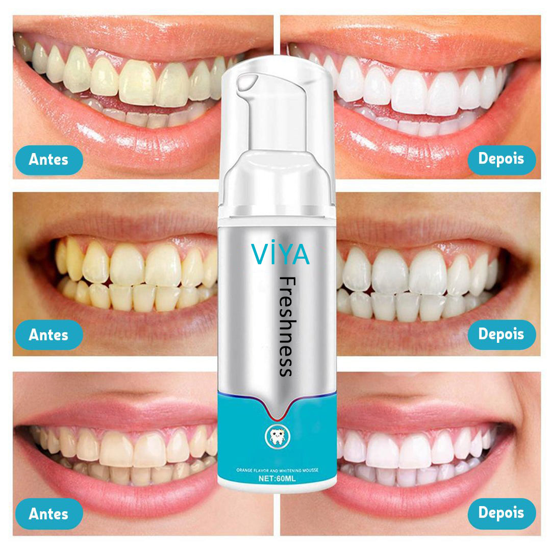 Mousse Dental Clareador e Refrescante - Viya Freshness