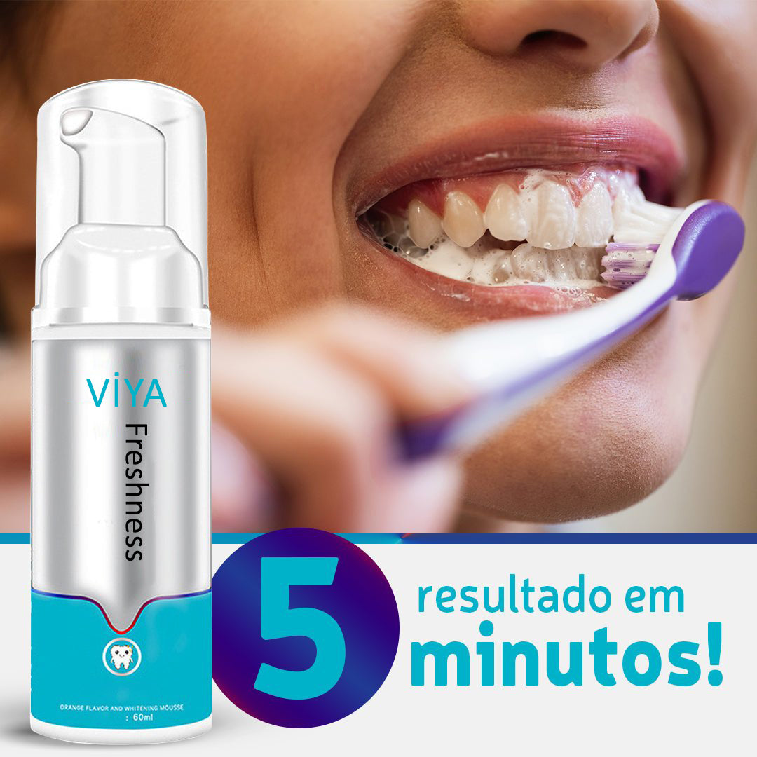 Mousse Dental Clareador e Refrescante - Viya Freshness