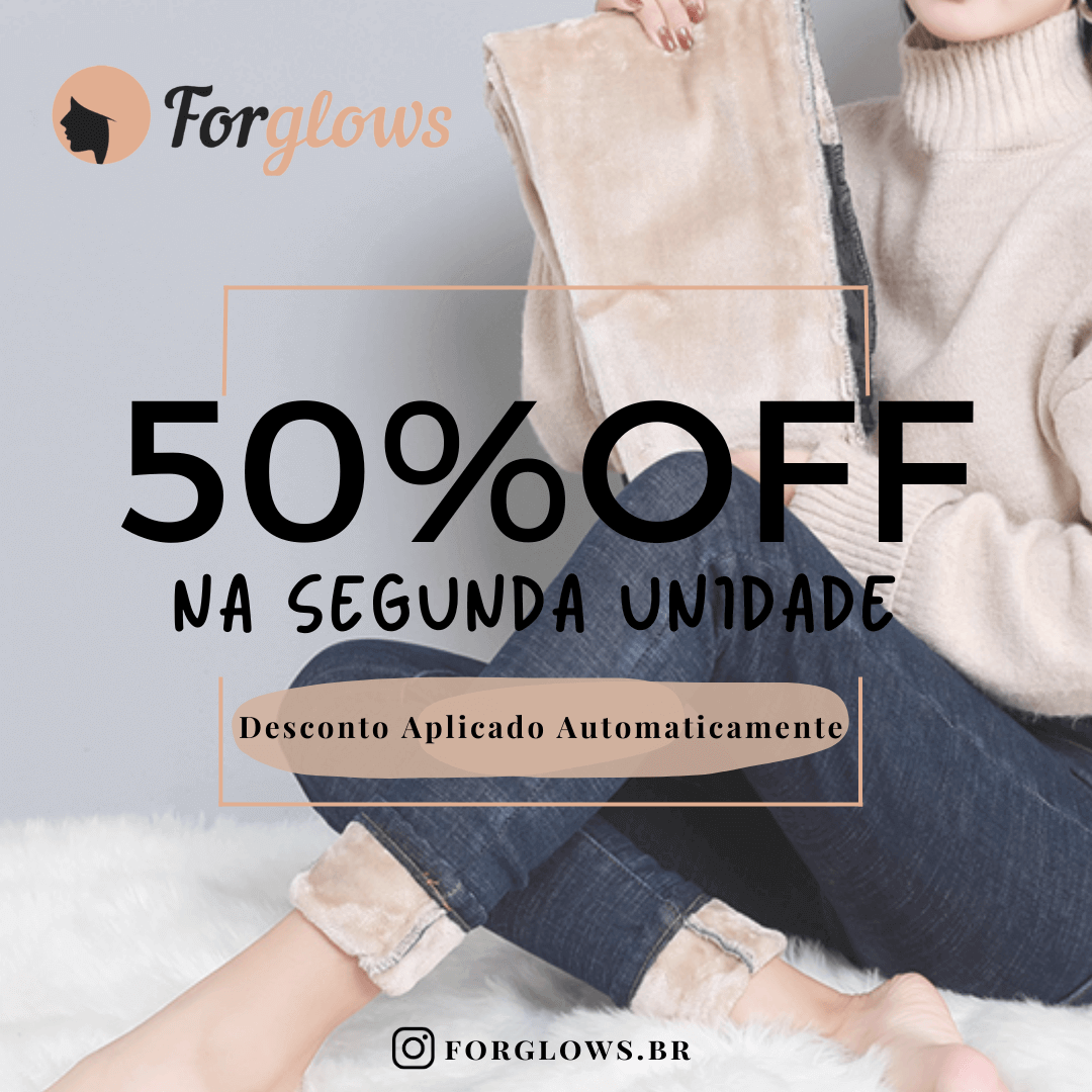 Calça Jeans com Elastano Peluciada