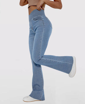 Calça Jeans de Cintura Alta Femme