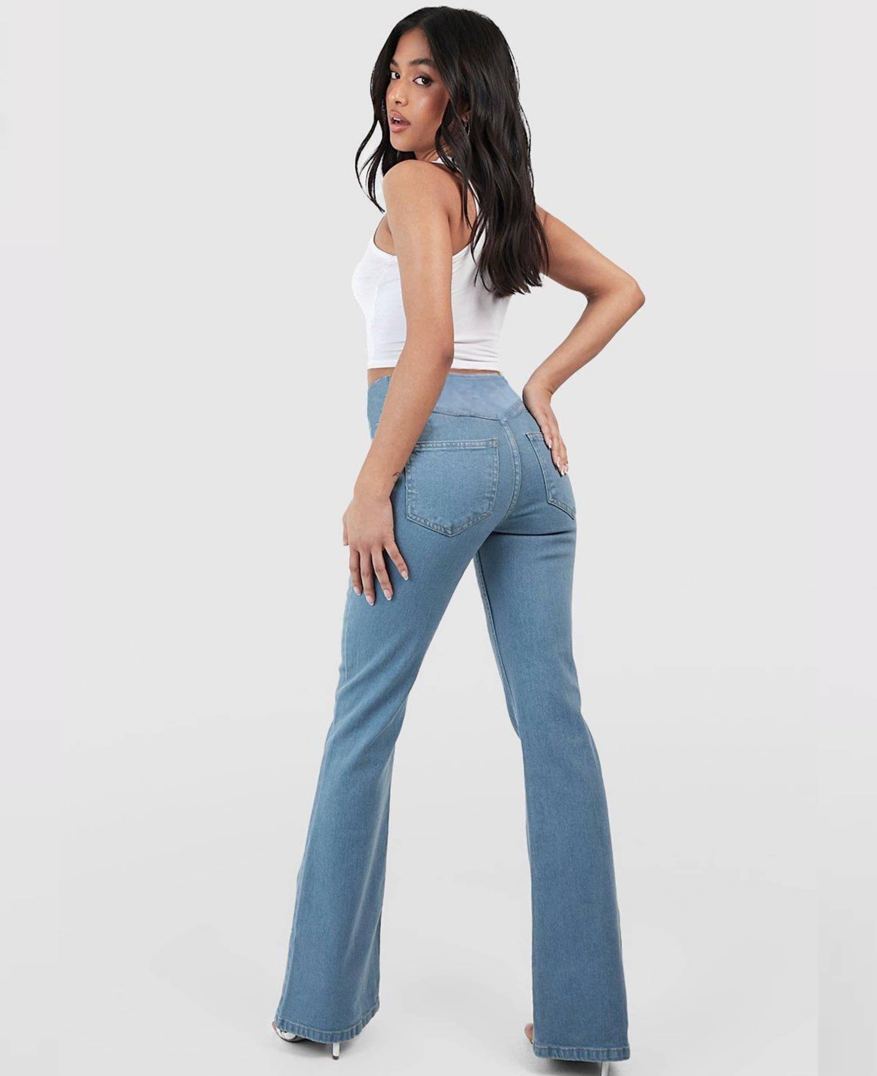 Calça Jeans de Cintura Alta Femme