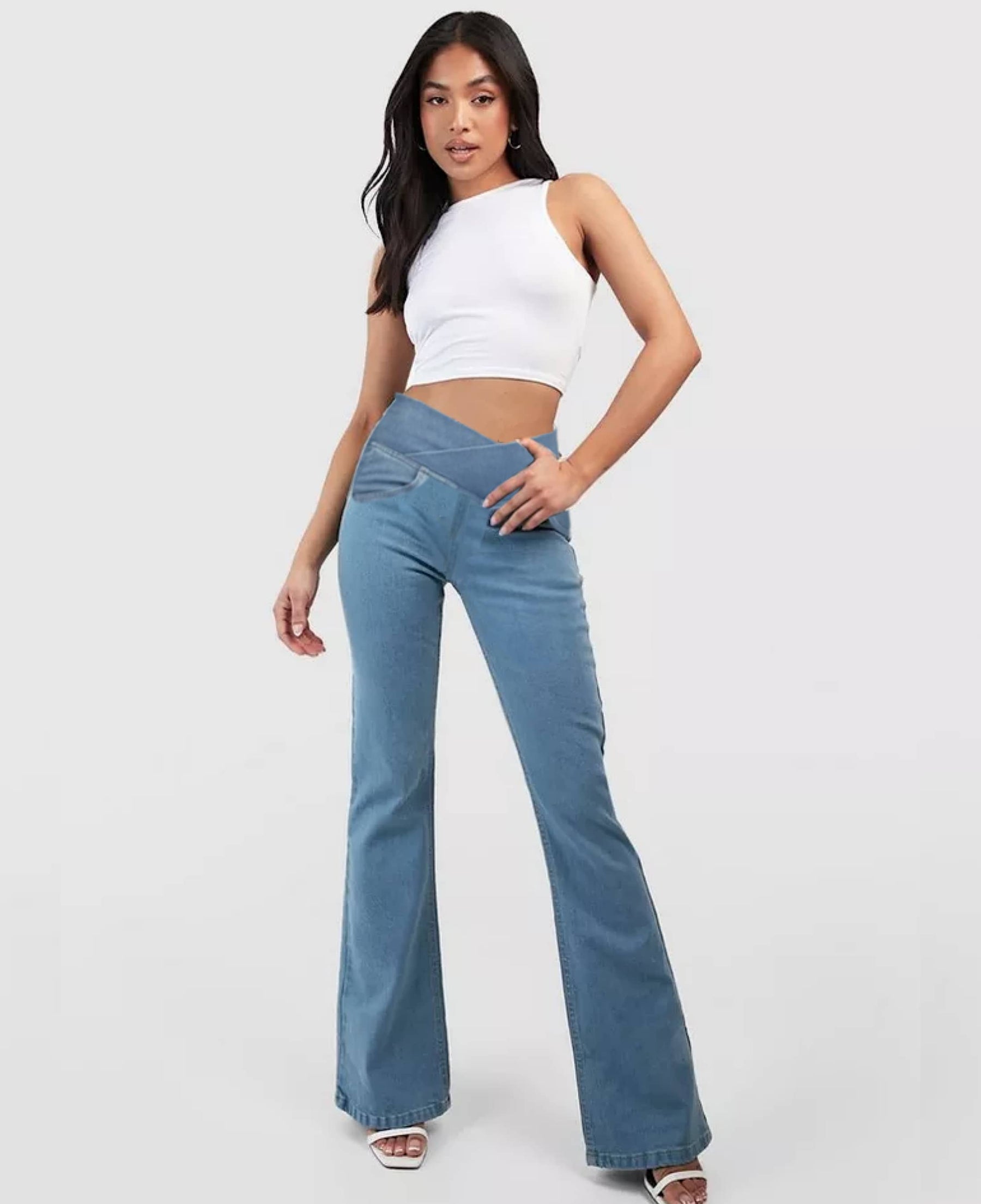 Calça Jeans de Cintura Alta Femme