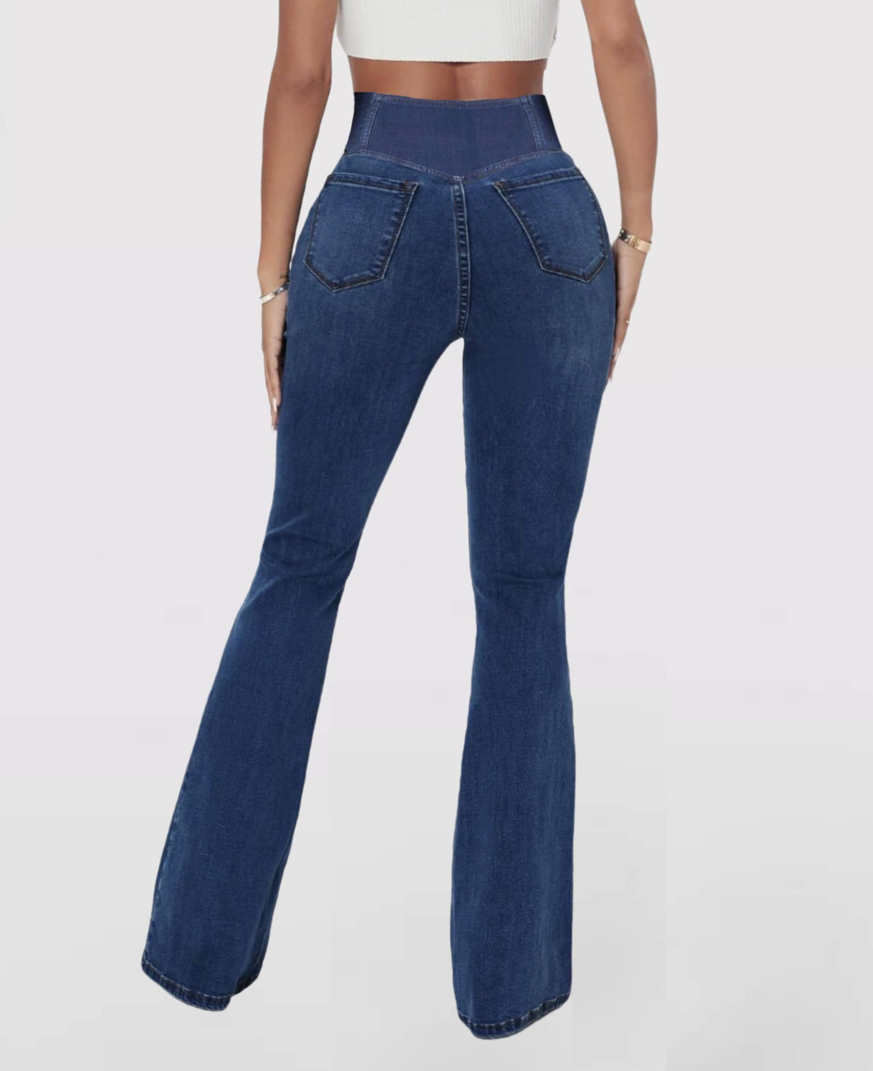 Calça Jeans de Cintura Alta Femme