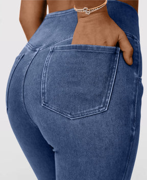 Calça Jeans de Cintura Alta Femme