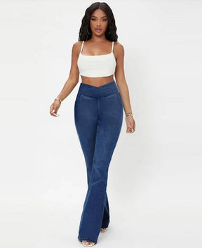 Calça Jeans de Cintura Alta Femme