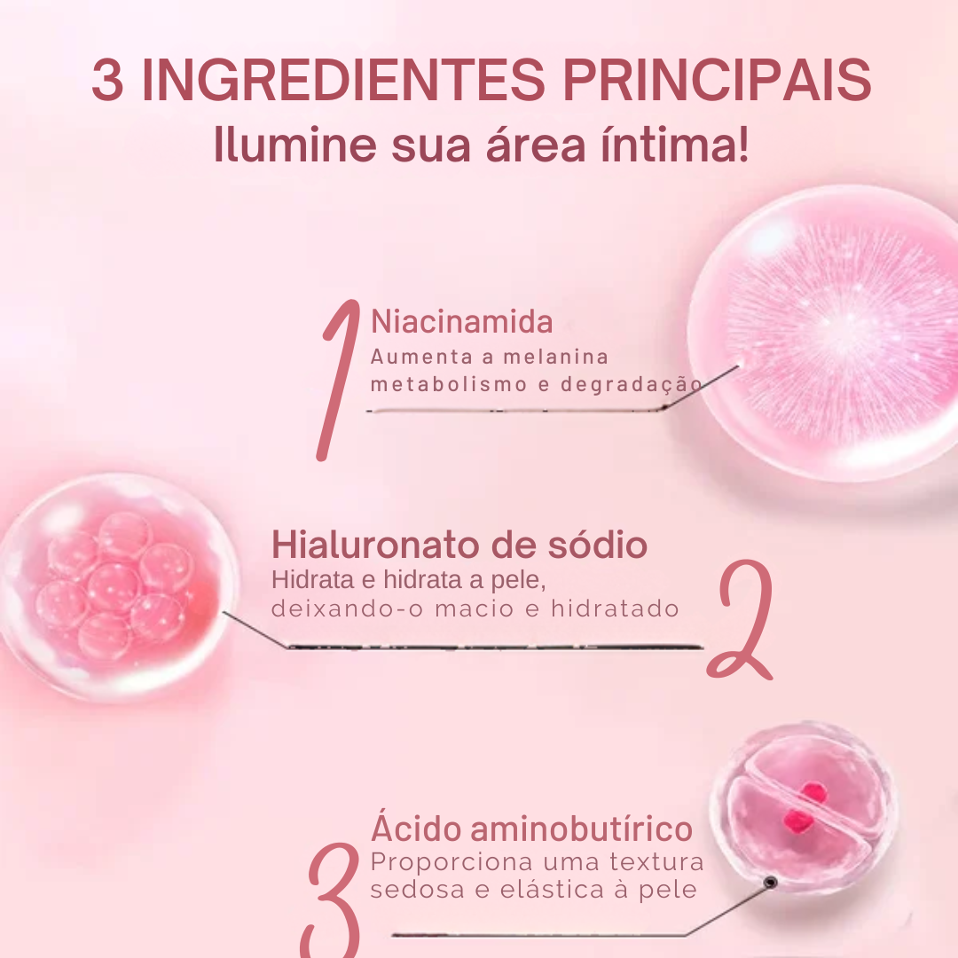 Creme Clareador Purer™ Essência Rosada Clareadora de Área Íntima Feminina