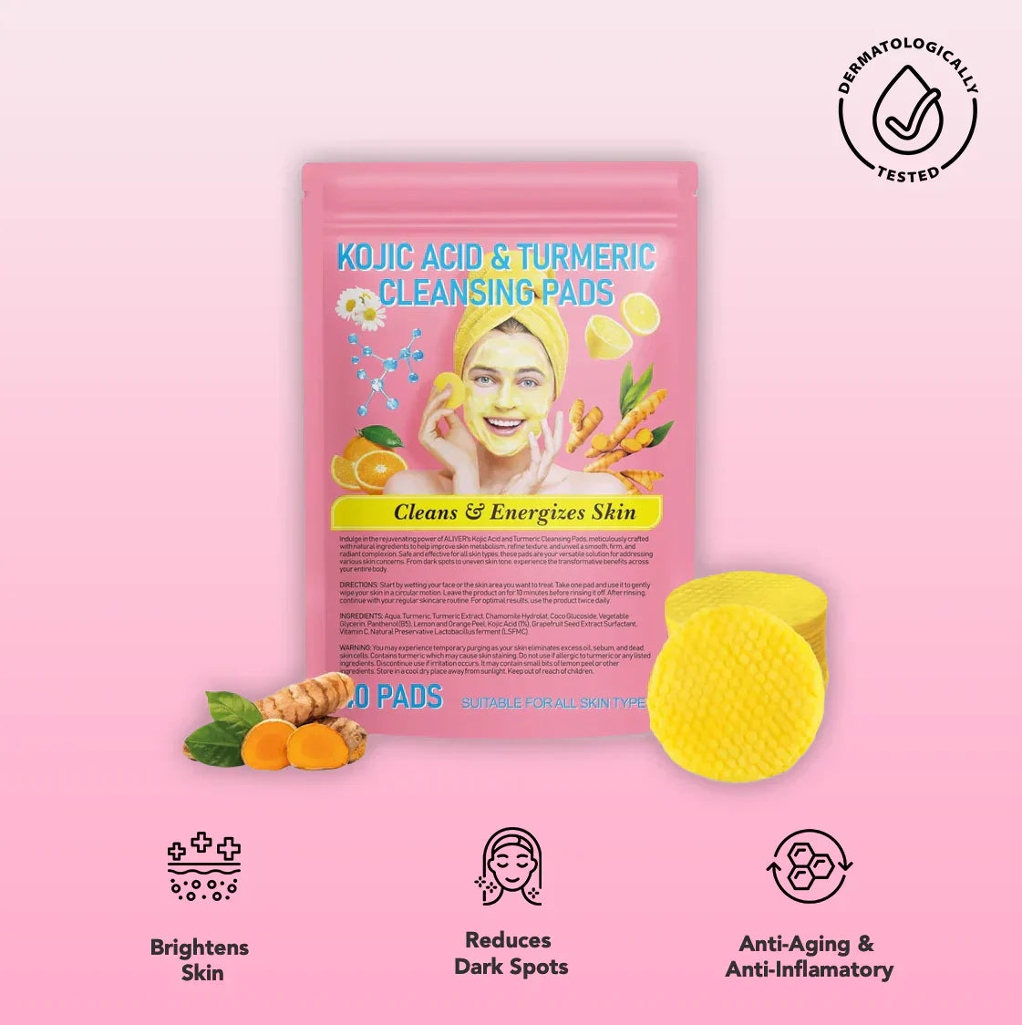 GloBright™ Turmeric & Kojic Acid Pads