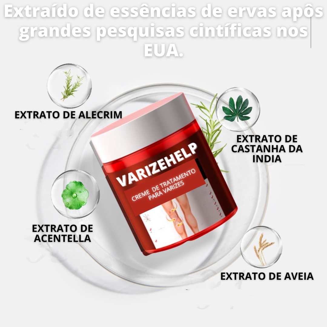 Creme Para Varizes Efeito Imediato VarizeHelp