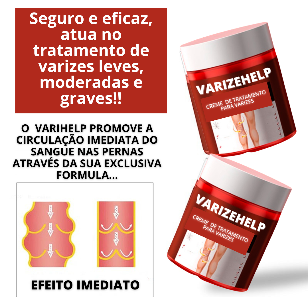 Creme Para Varizes Efeito Imediato VarizeHelp