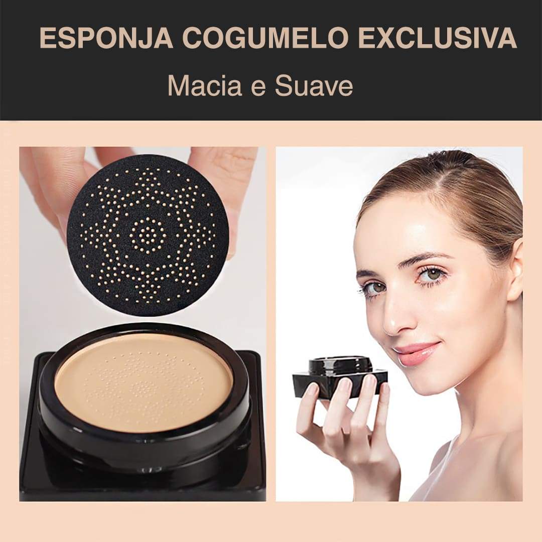 Base Hidratante à Prova d'Água Beauty - Com Esponja Cogumelo Exclusiva