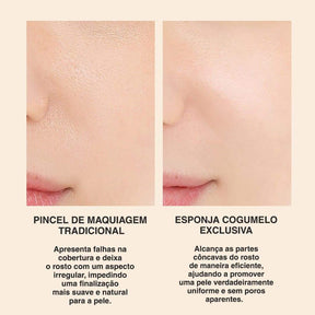 Base Hidratante à Prova d'Água Beauty - Com Esponja Cogumelo Exclusiva