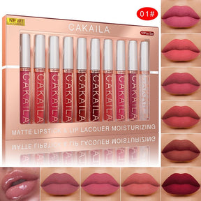 Batom Líquido Matte Cakaila - Longa Duração - Kit 10 unidades - Lip Gloss