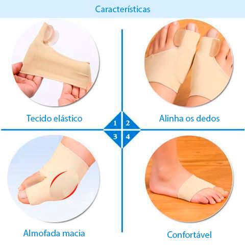 Corretor Ortopédico Para Joanete - Par de Meias Corretivas Para Joanete Com Separador De Silicone