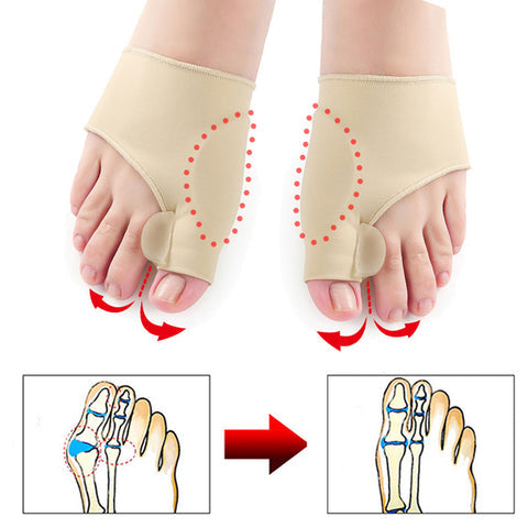 Corretor Ortopédico Para Joanete - Par de Meias Corretivas Para Joanete Com Separador De Silicone