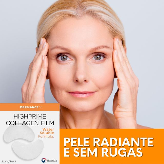 Filme Solúvel de Colágeno Anti-Rugas e Marcas de Expressão - DERMANCE