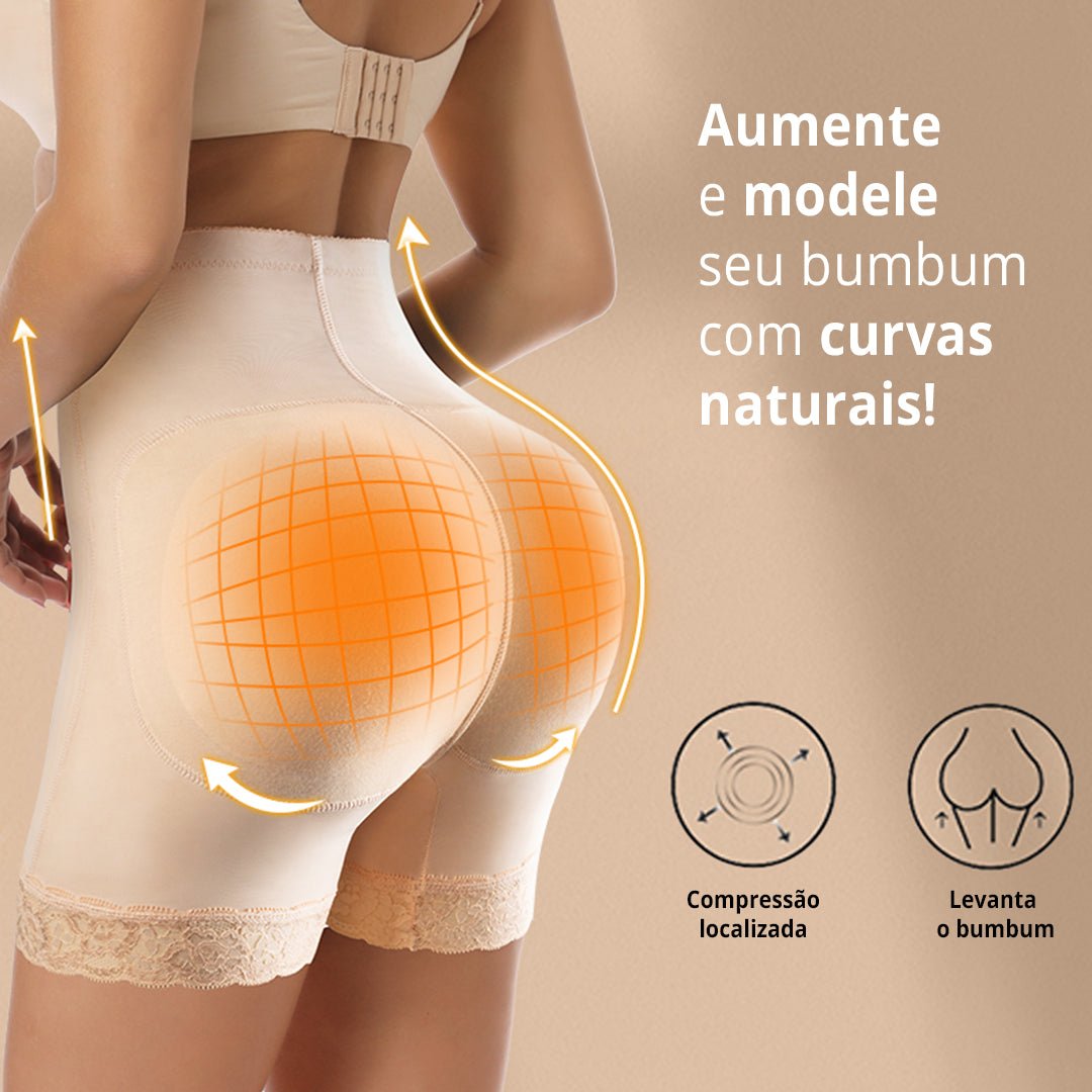 Modelador de Alta Compressão Afina a Cintura e Aumenta o Bumbum - New Shape