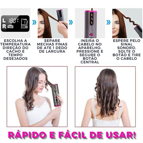 Modelador de Cachos Portátil – Fast Curly