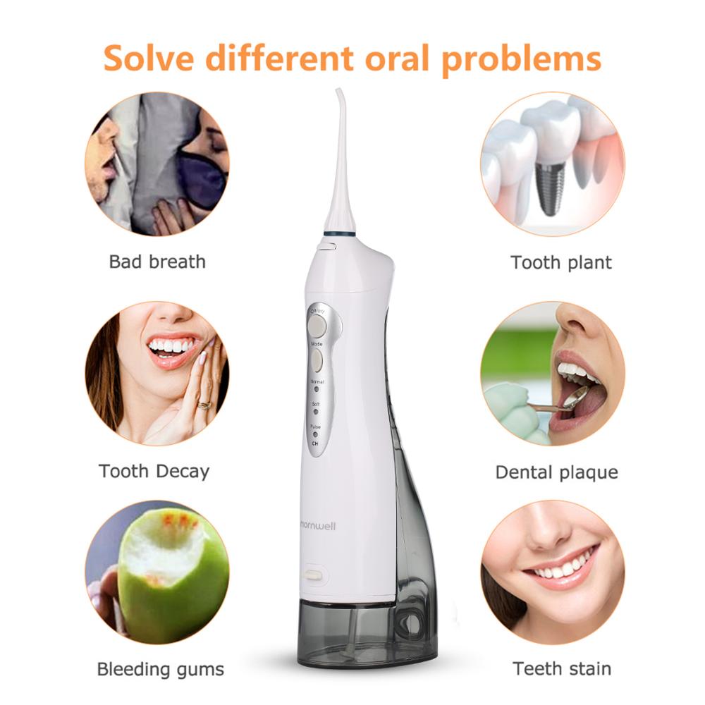 Irrigador Oral portátil 300ml USB recarregável