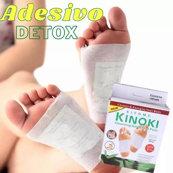 Adesivos Detox Para os Pés Detoxtape - 80 Peças (40 Adesivos Detox + 40 Adesivos de Fixação)