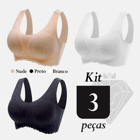 Sutiã sem Costura Comfy Wear – Kit com 3 Peças